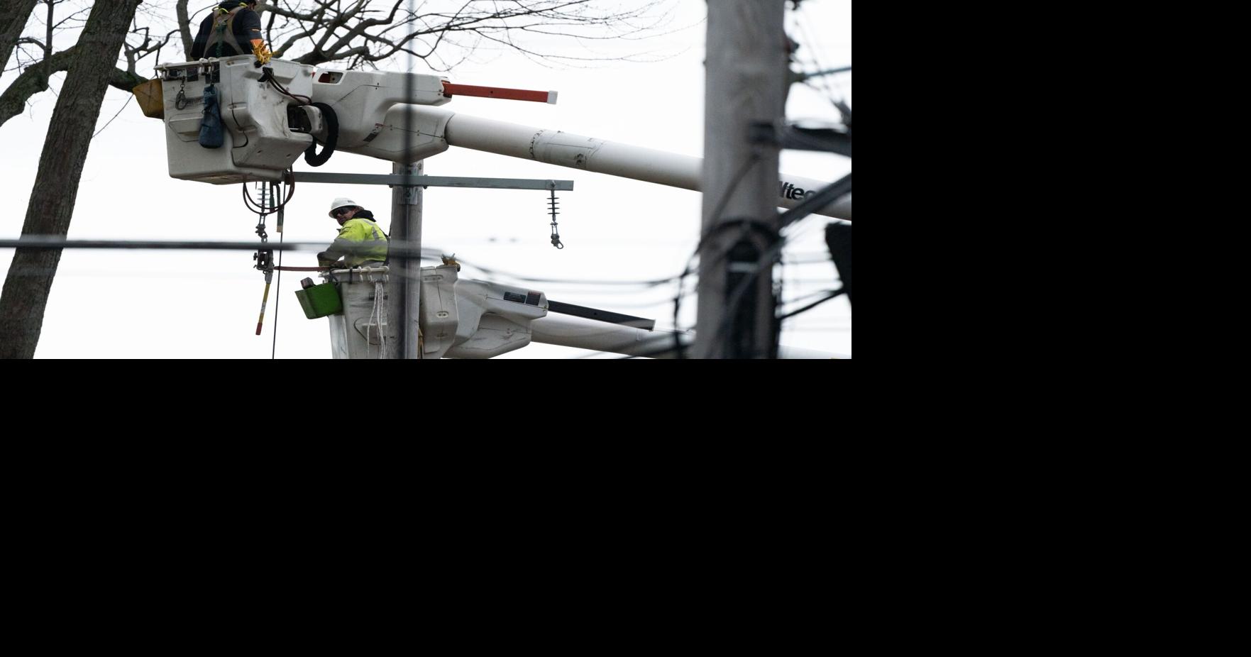 Thousands still without power as high winds stay in forecast