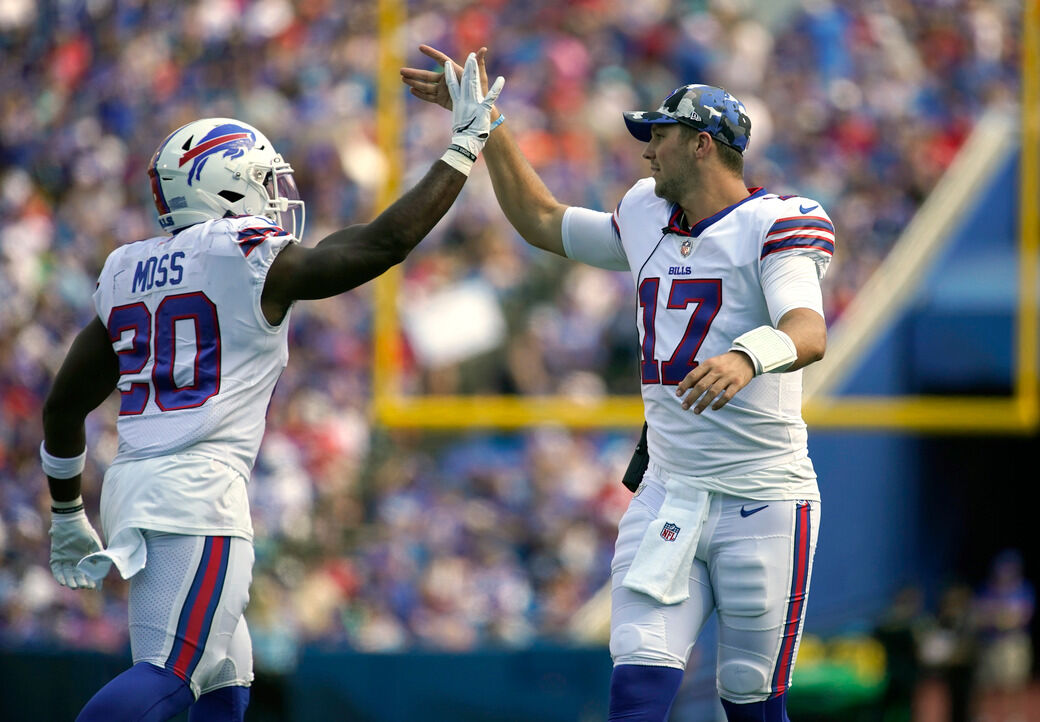 Buffalo Bills running back Raheem Blackshear (35) plays against