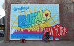 New 'Greetings from Buffalo' mural appears on Ellicott Street