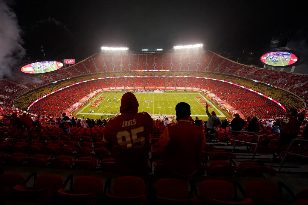 Buffalo Bills vs. Kansas City Chiefs. Fans support on NFL Game