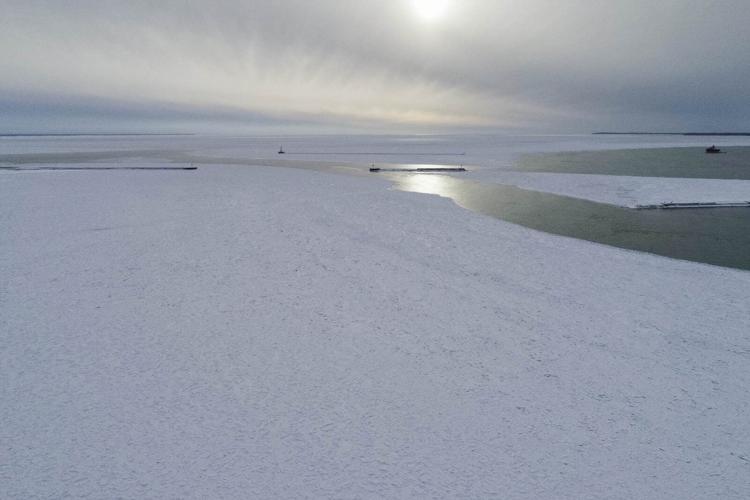 Lake Erie is 13% frozen, expect less freezing in the future