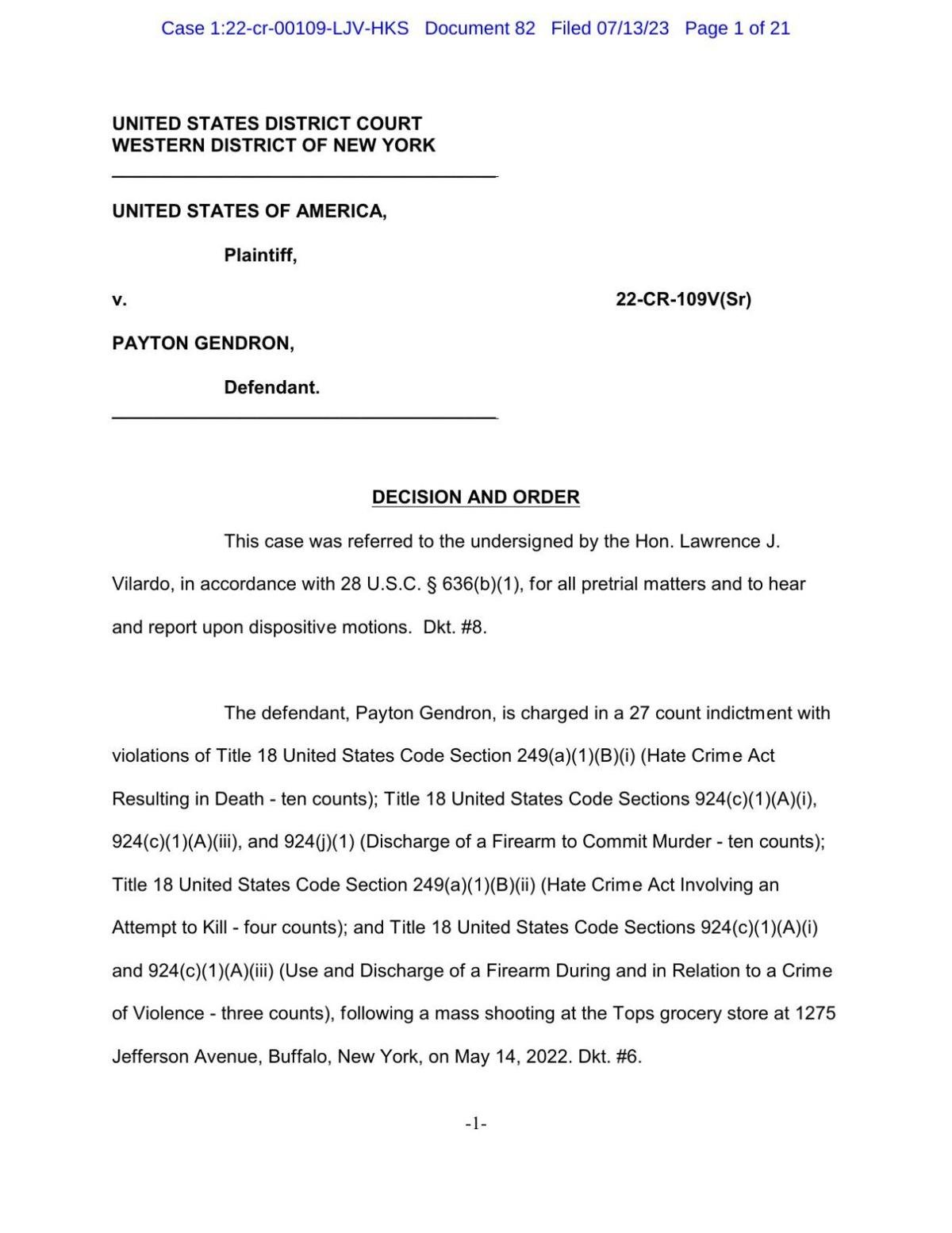 U.S. Magistrate Judge H. Schroeder Jr. order against sharing