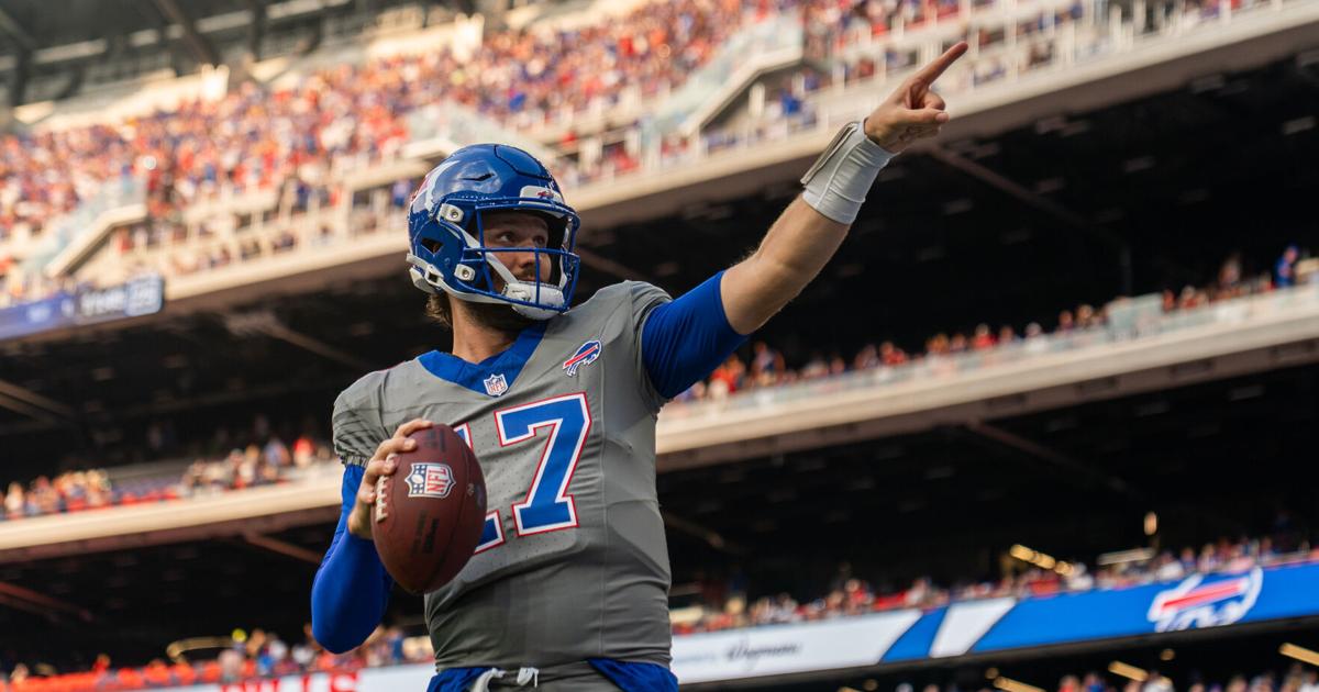 Photos: Josh Allen shows off Nickel City jersey as Bills open Highmark Stadium with Return of the Blue & Red