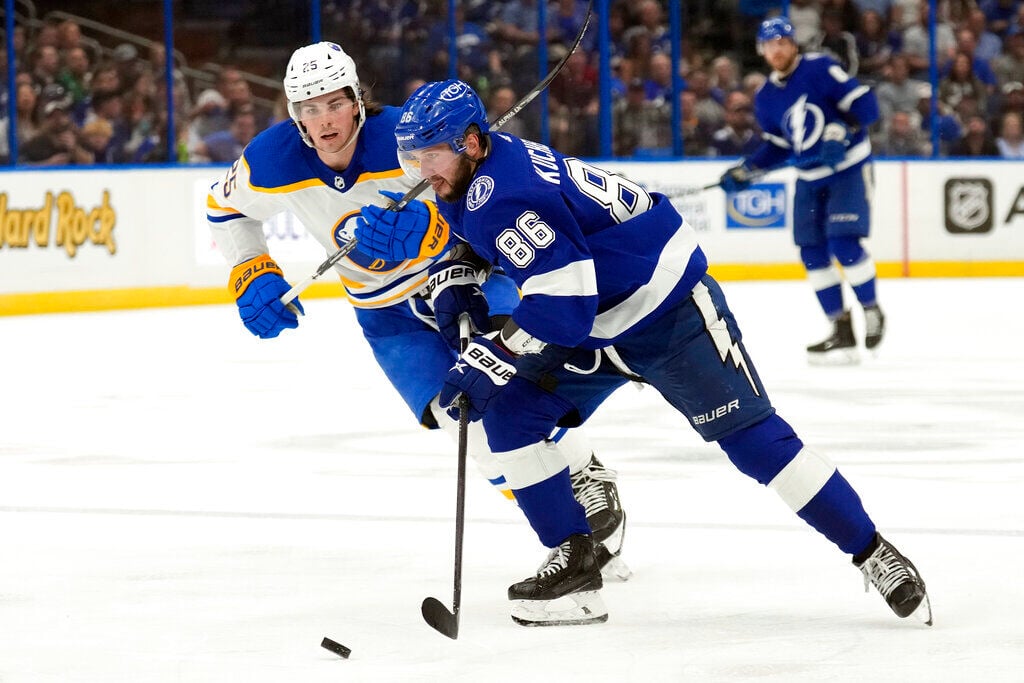Inside the NHL: Owen Power put up an electric performance vs. Lightning in  Rasmus Dahlin's absence