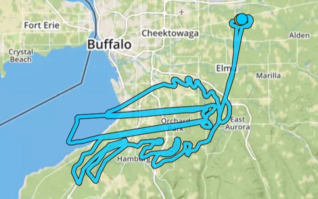 Watch Now Bills Fan Draws Team Logo In The Air Over Orchard Park Buffalo Bills News Nfl Buffalonews Com