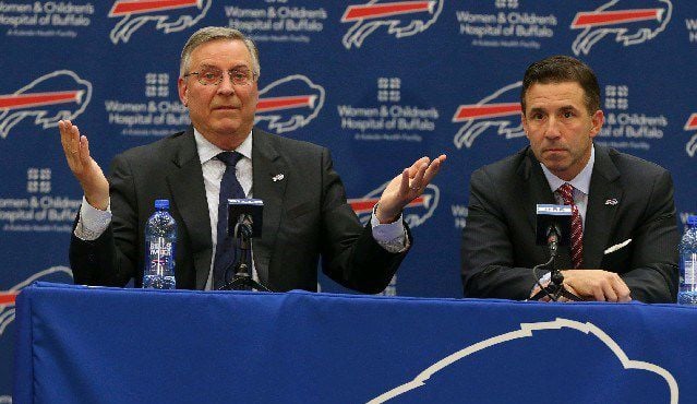 Terry Pegula emotional at Bills news conference