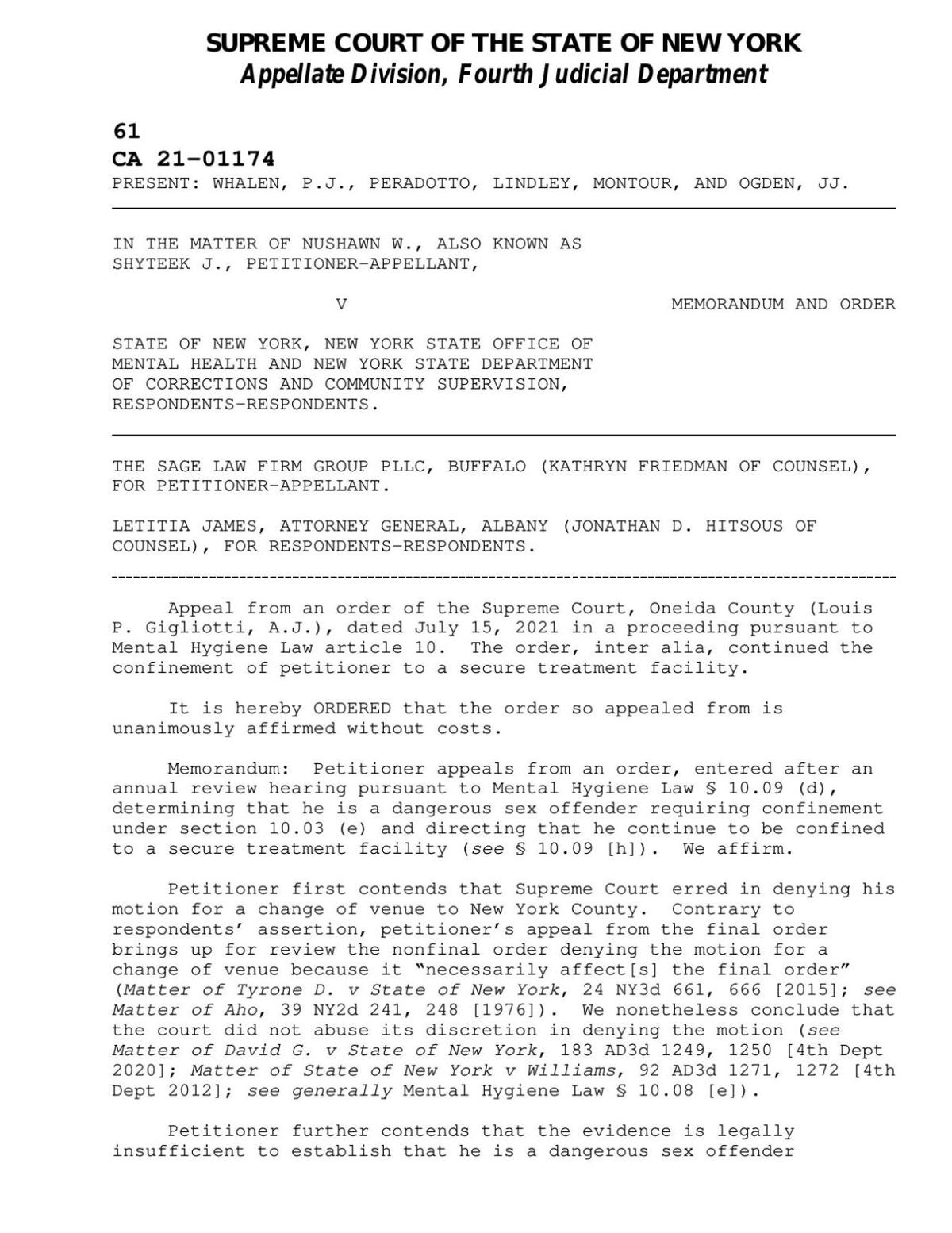 New York State can keep Nushawn Williams locked up appeals court rules