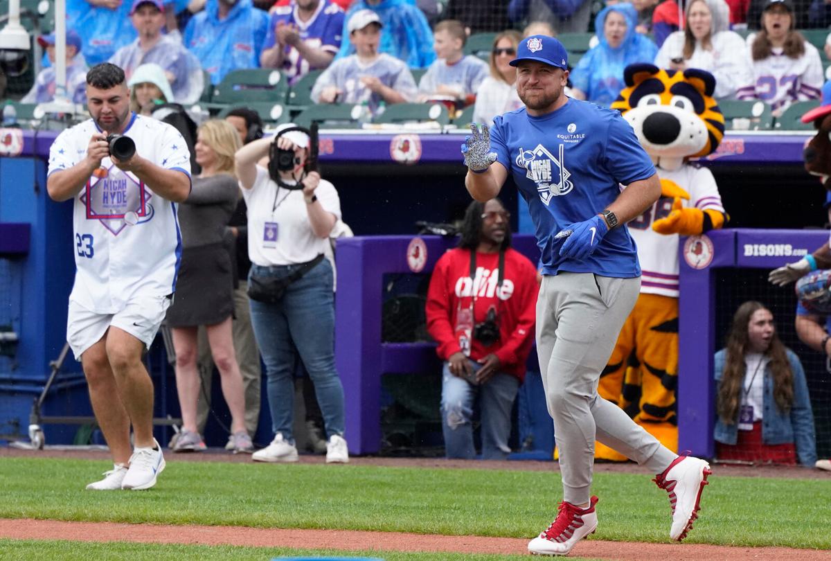 Bills QB Josh Allen launches softballs out of Sahlen Field