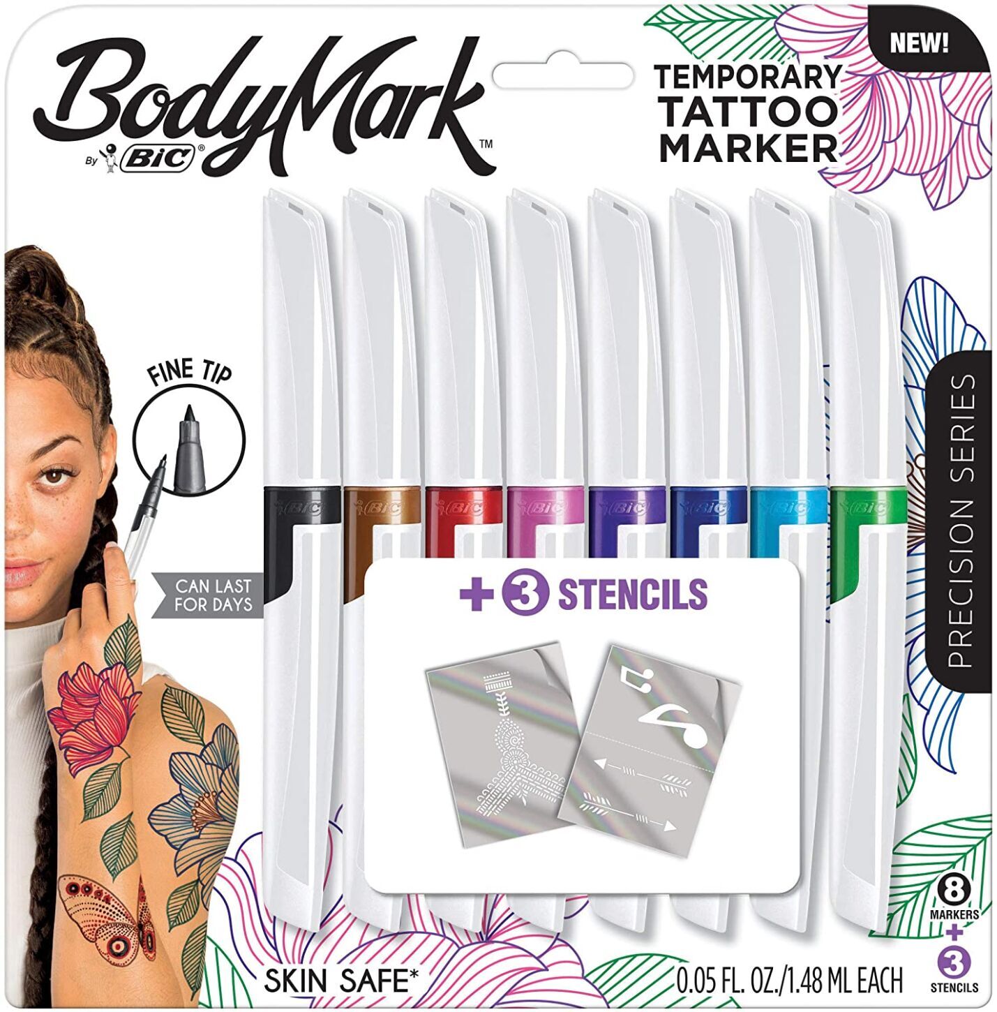 Bic Body Mark Temporary Tattoo Marker 3 pack  Randolph Community College  Campus Store