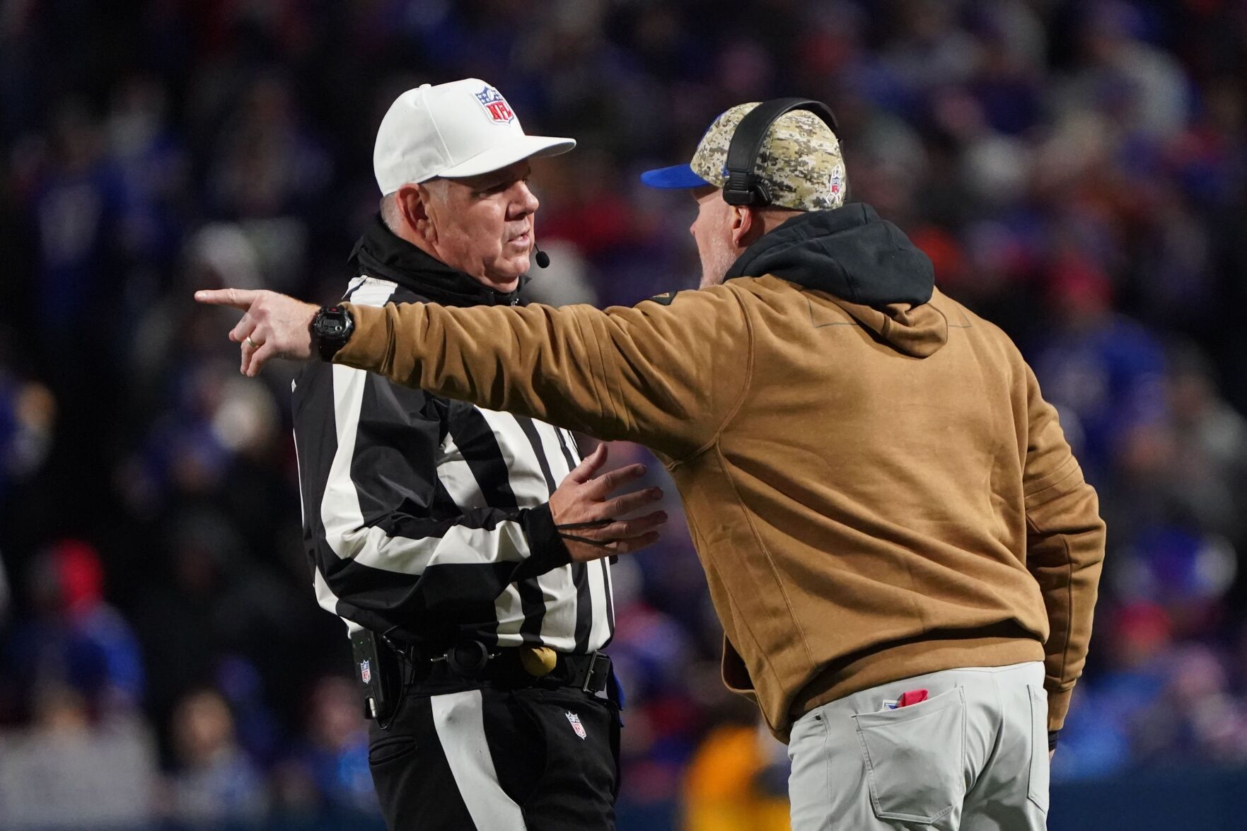 Why do referees throw their clearance hats