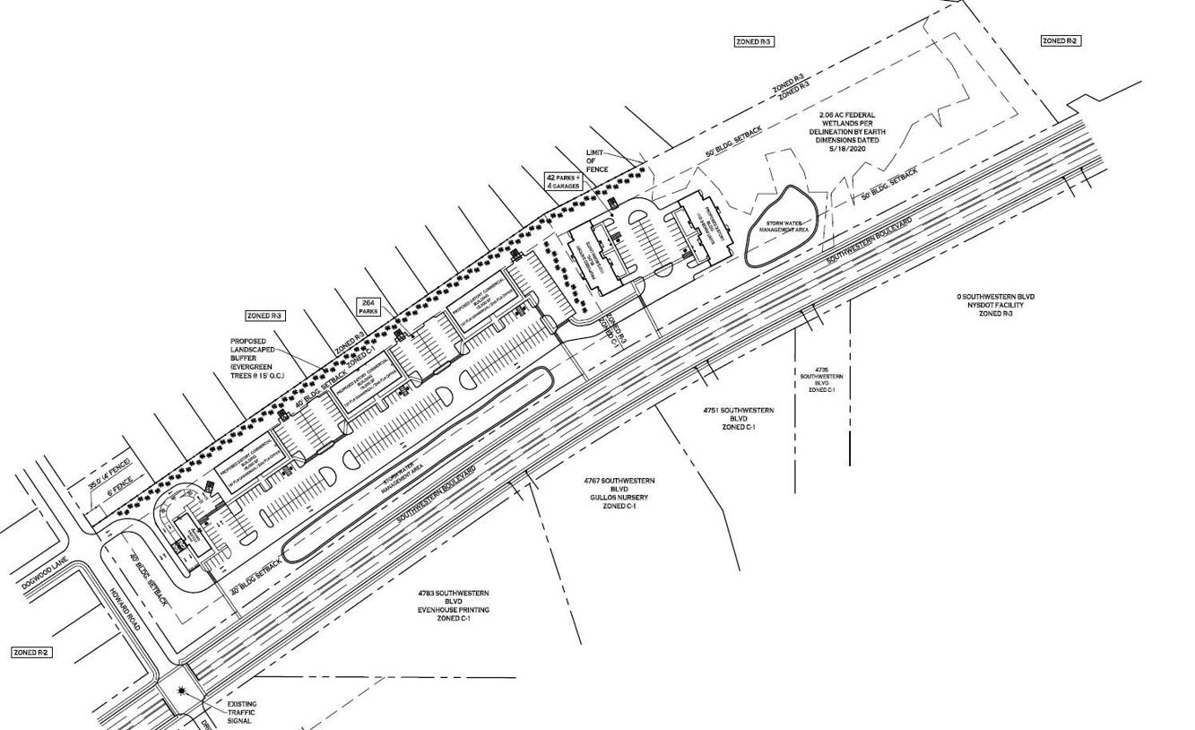 Developer proposes apartments, offices along Southwestern in Hamburg