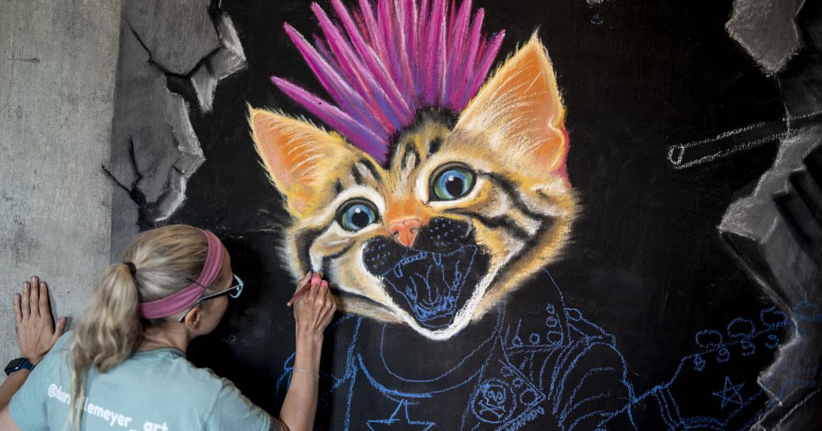 Photos: Chalkfest 2026 adorns the GLF Grain Silo