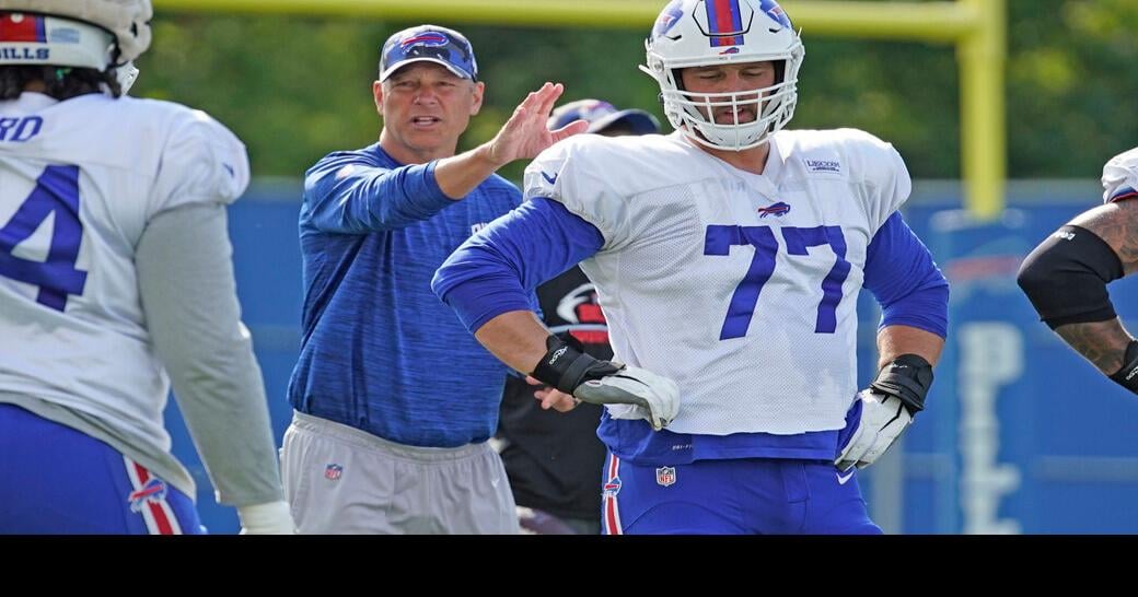 Buffalo Bills offensive tackle David Quessenberry (77) blocks