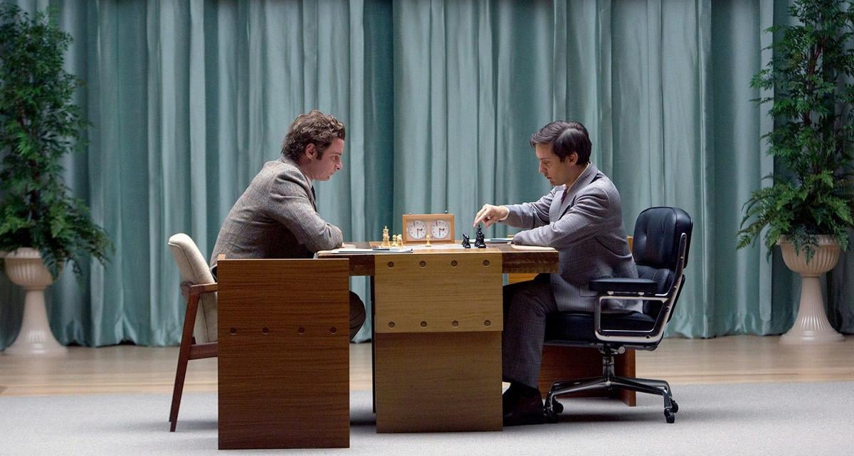 Tobey Maguire is Bobby Fischer; Liev Schreiber is Boris Spassky. Two  geniuses pitted against each other in the chess…