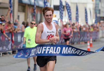 Peter Rindfuss, Lindsay Piraino capture Buffalo Marathon victories