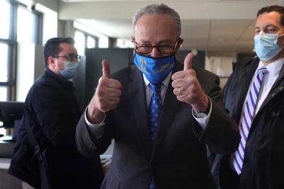 Schumer: thumbs up Relief is on the way (copy)