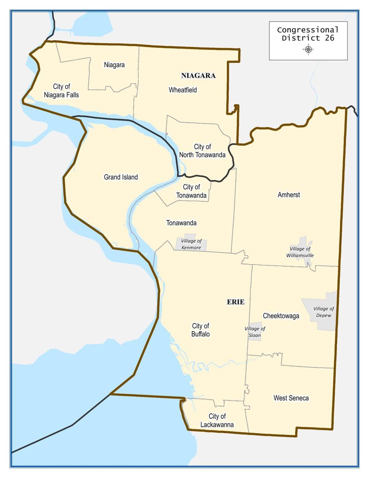 Erie County would be split among three congressional districts under