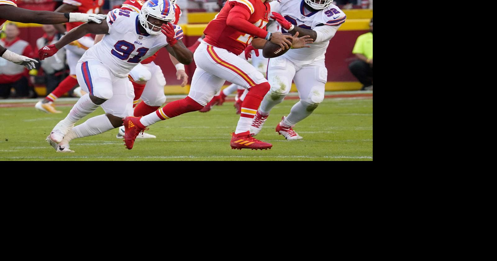 Patrick Mahomes Josh Allen depth of target Bills Chiefs