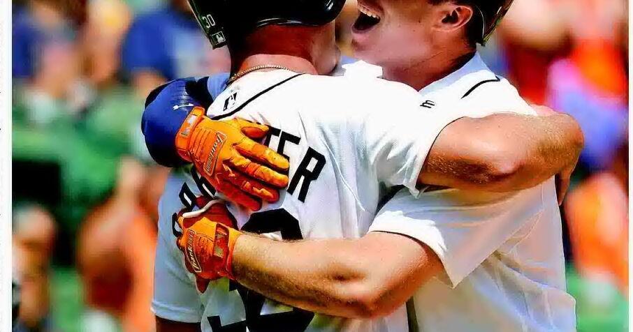 Tigers' Keith ends home run slump in big way