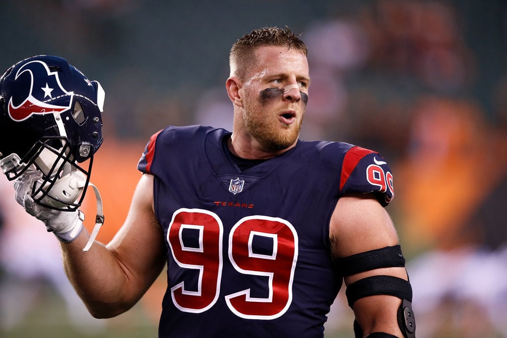 Fan brings TJ Watt jersey for JJ Watt to sign 