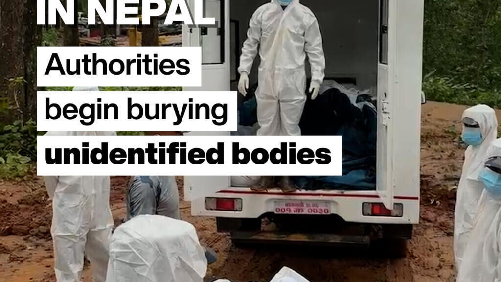 In Bharatpur, Nepal, authorities begin burying unidentified bodies as flood death toll continues to rise; many remains decompose