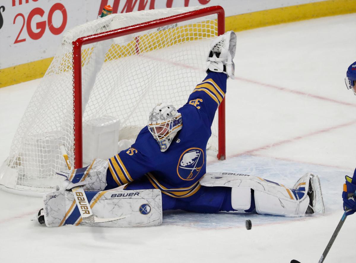 Sabres goalie Linus Ullmark injured during first period vs. Devils