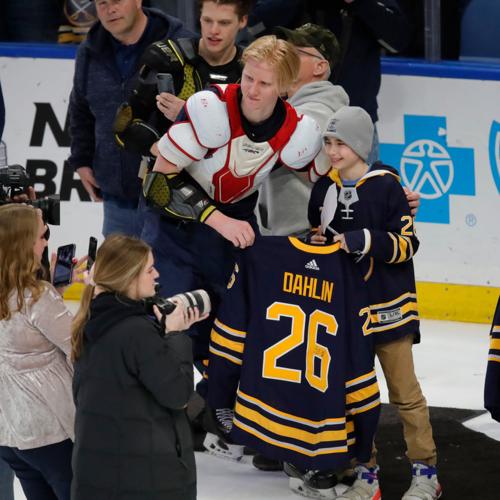 Mike Harrington: To Sabres and their fans, return of goathead was about  more than just a jersey