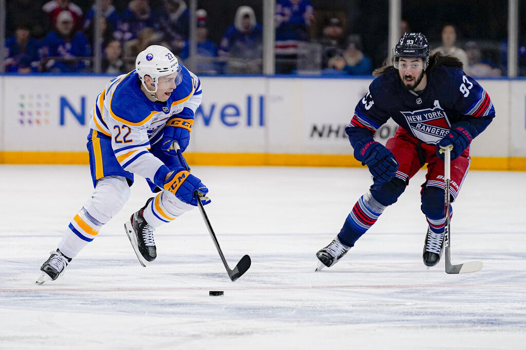 Buffalo Sabres fall to New York Rangers 4-3 in overtime