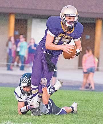 Leo Chenal 5 Grantsburg High School Pirates Purple Football Jersey