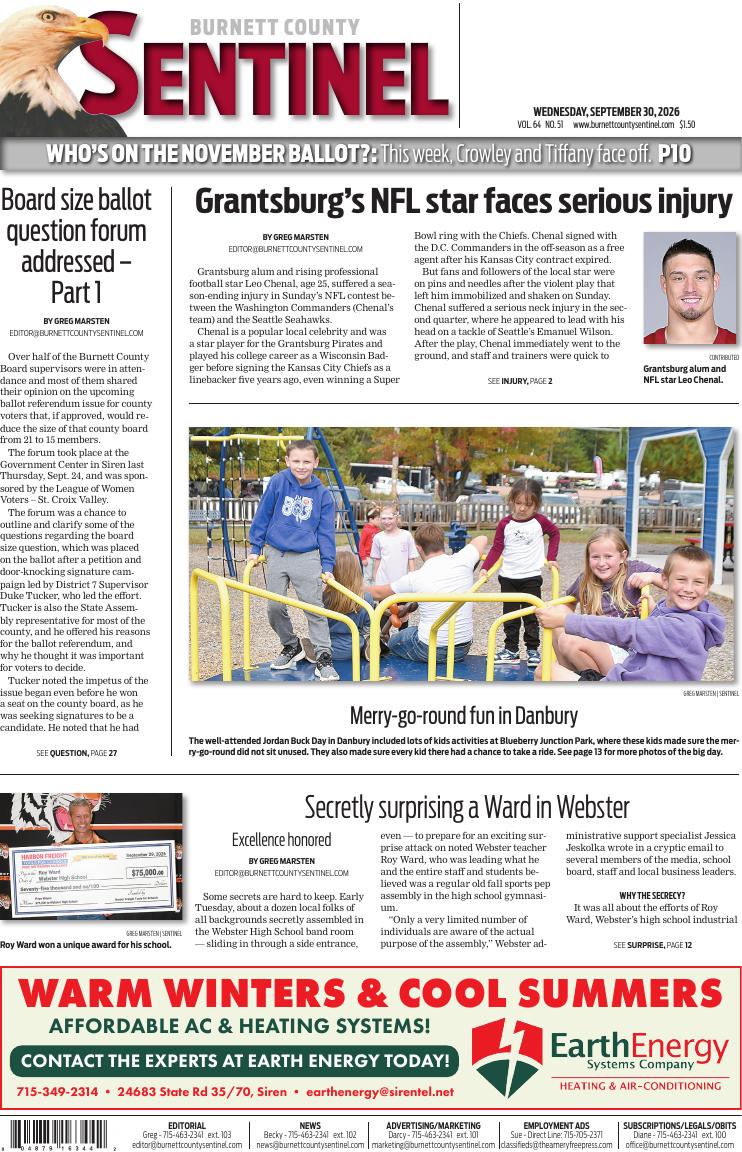 Page A001 | E-Edition | burnettcountysentinel.com