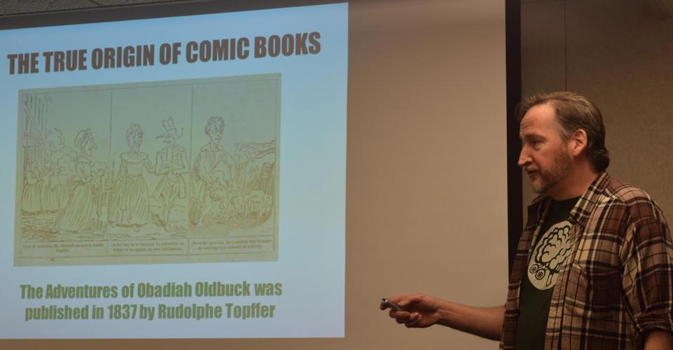 Green Brain owner gives lecture on history of comic books | News ...
