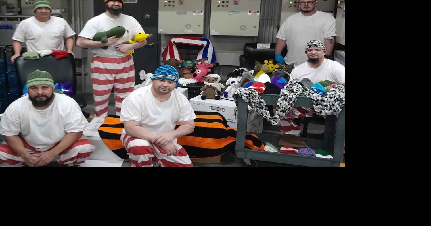Box Elder County inmates crochet skills are one way they give back to