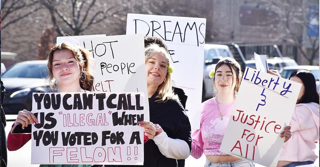 Peaceful small-scale protest against ICE operations held at Courthouse ...