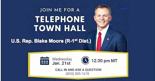 U.S. Rep Blake Moore invites 1st District constituents to participate in telephone town hall