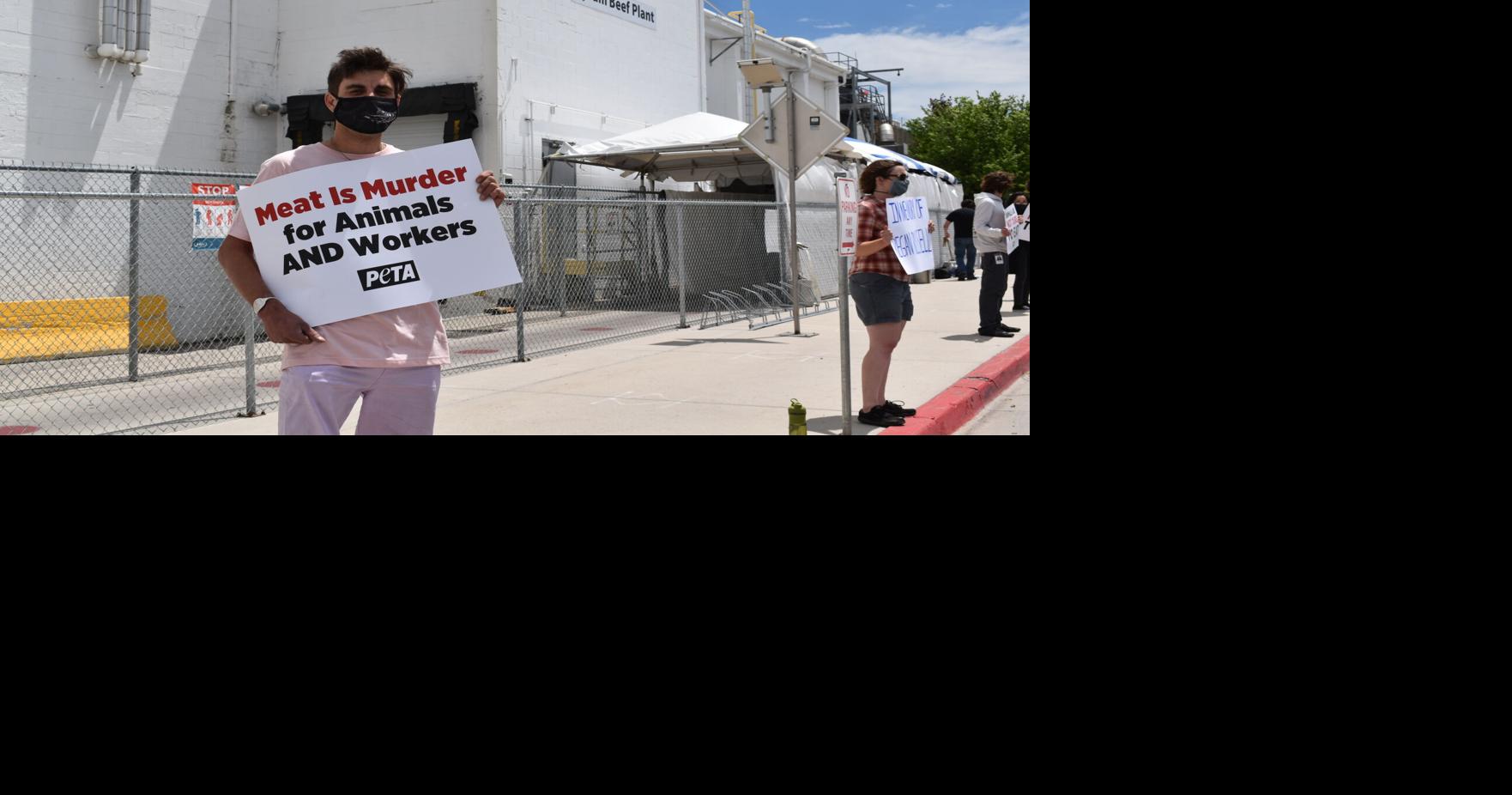 PETA holds protest outside JBS Hyrum Beef Plant Local News