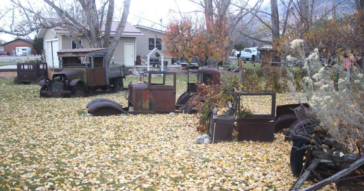 Yard art along Old Hwy 38 in Box Elder County is worth a drive to explore