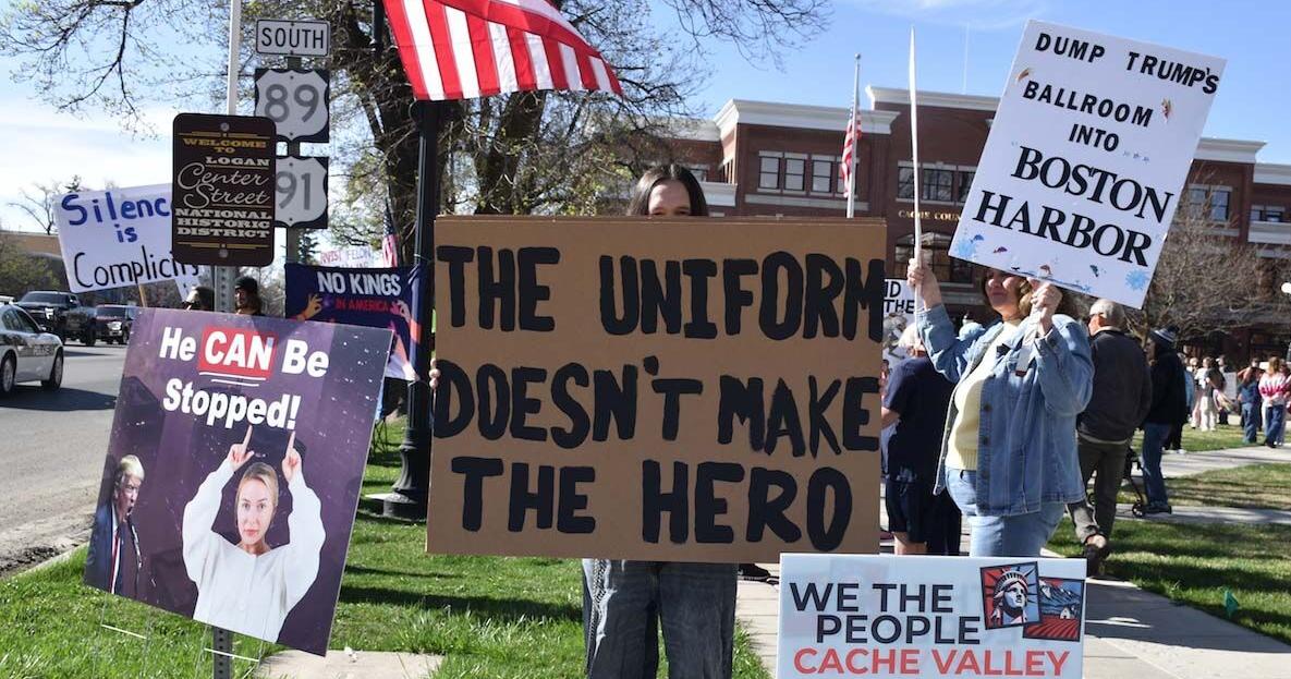 Hundreds of Cache Valley activists rally against Trump administration policies on Mar. 28