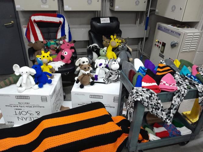 Box Elder County inmates crochet skills are one way they give back to