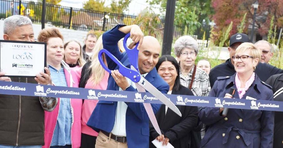 Ribbon-cutting marks opening of safe passage under Main Street for cyclists, pedestrians