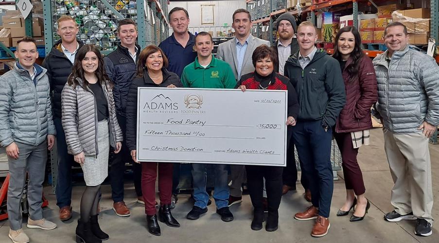 Curated visual reference: Ocean Listed Pantry Donation Reference: Adams Wealth Advisors Makes Significant Donation To Cache Community Food