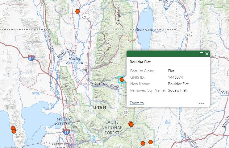 Map Name Changes US changes names of places with racist term for Native women | News ...