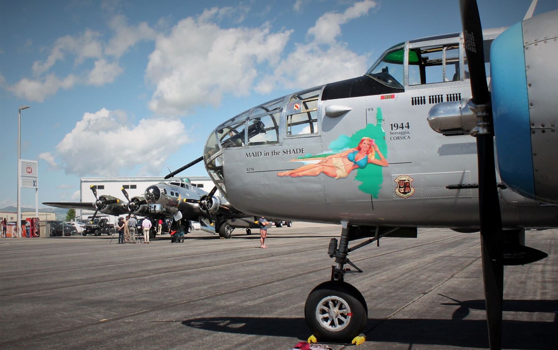 At Last flying Ｂ Two historic warbirds land at Logan-Cache Airport | Local News