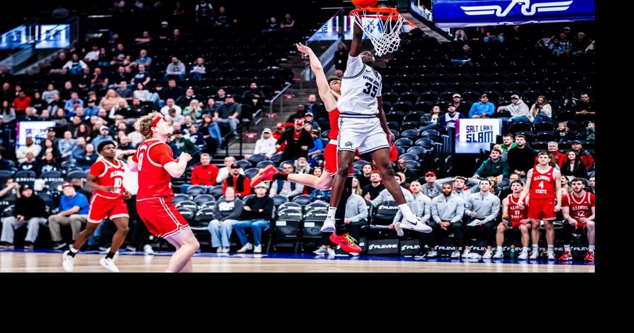 Utah State avoids late collapse, edges by Illinois State in Delta Center