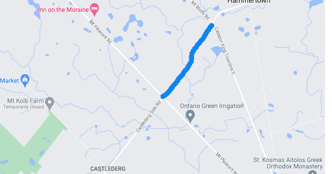 WHAT’S GOING ON HERE? Caledon road shut down for repairs