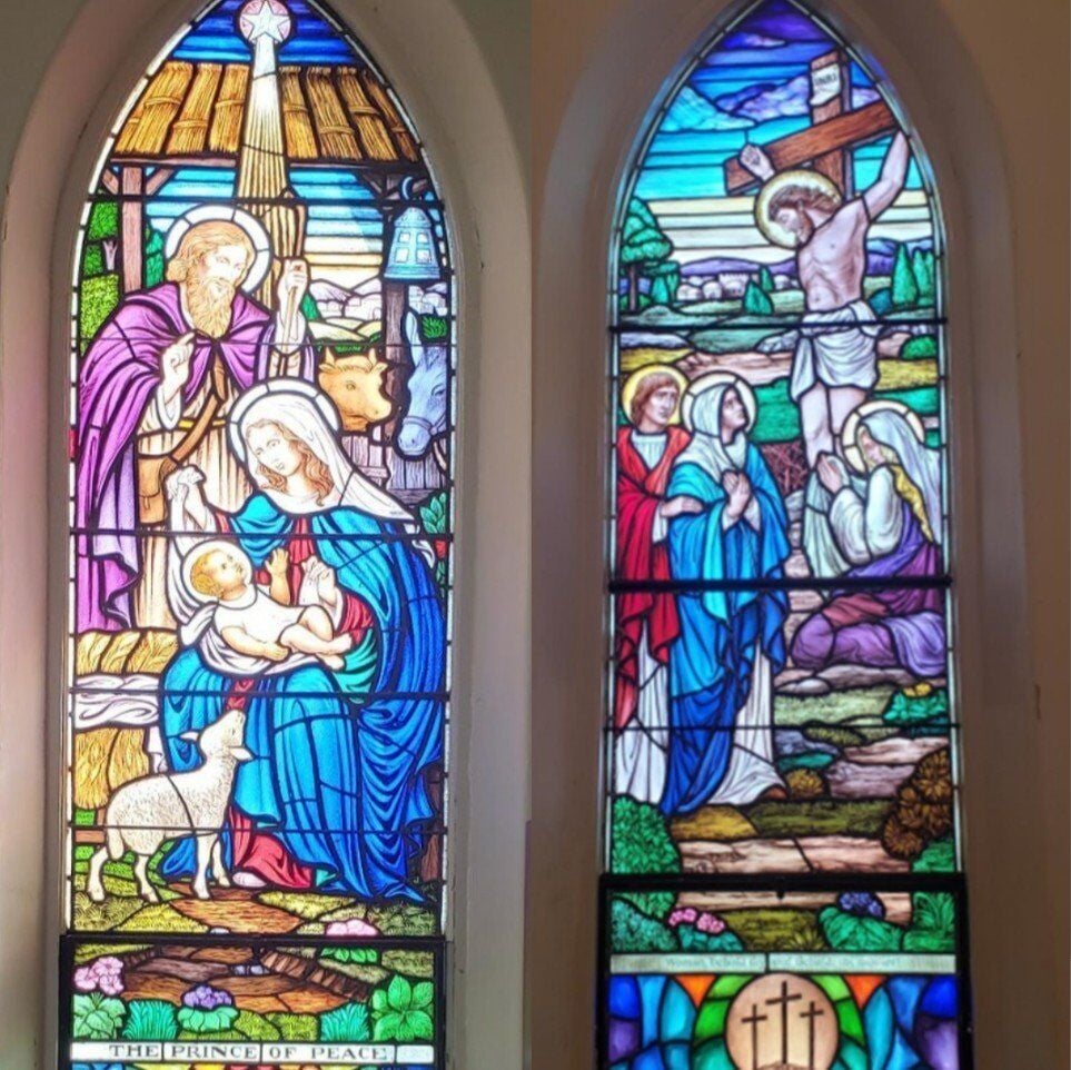 All stained glass windows installed at Mayfield United Church