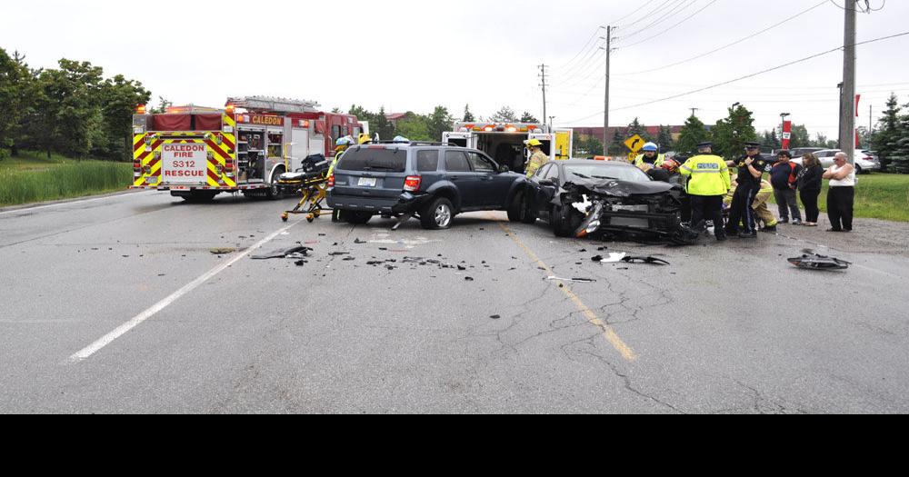 Threecar crash at Albion Vaughan and Hwy 50 sends two drivers to hospital