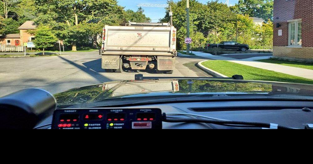 Caledon OPP issue summons to dump truck driver caught in downtown Bolton