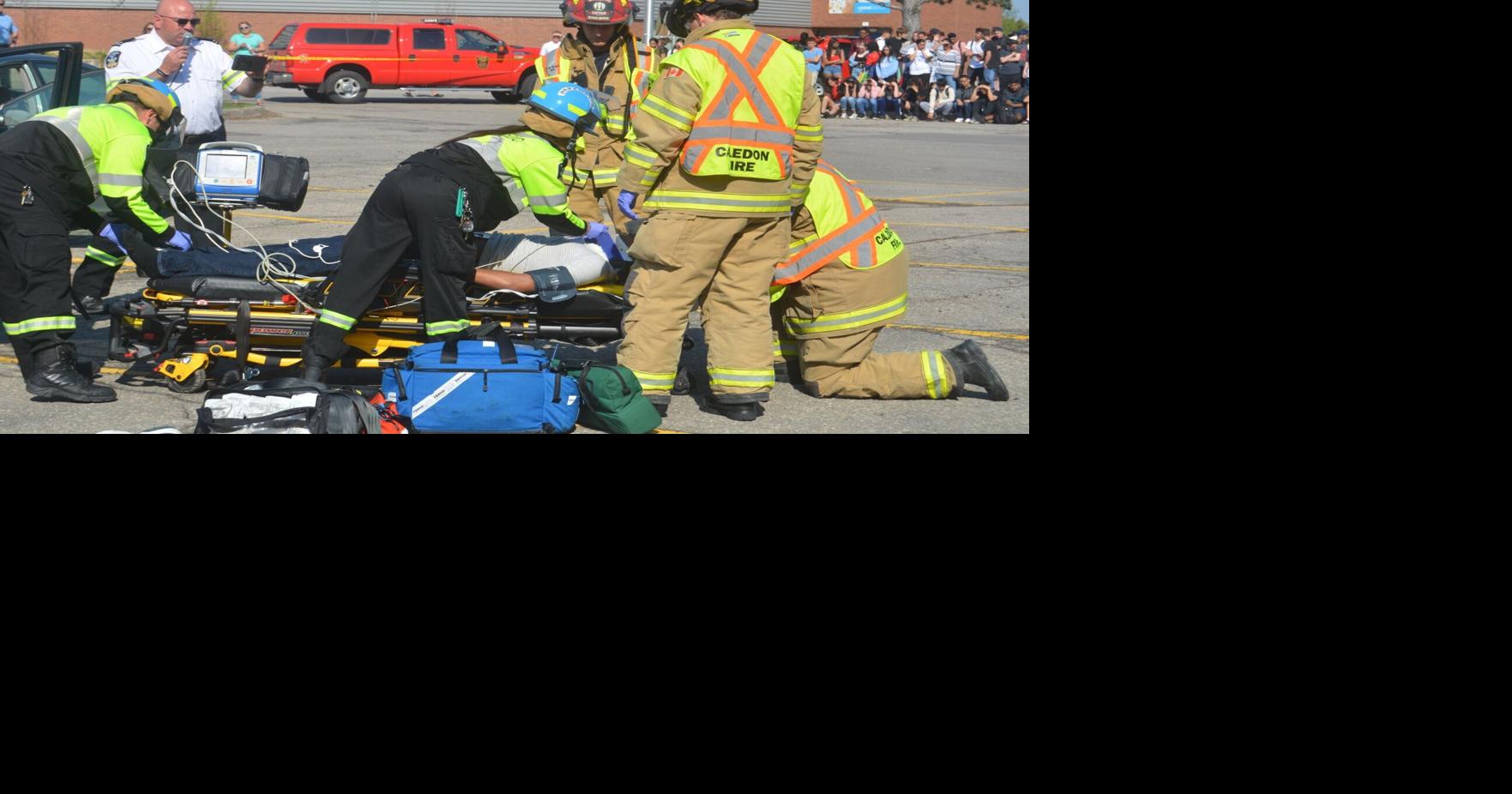 Bolton students witness “mock” accident scene at Humberview S.S.