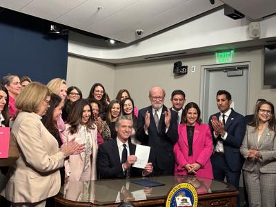 Governor Gavin Newsom was joined by the Legislative Women's Caucus during a bill signing on Wednesday where he signed into law $90 million in emergency funding for Planned Parenthood.