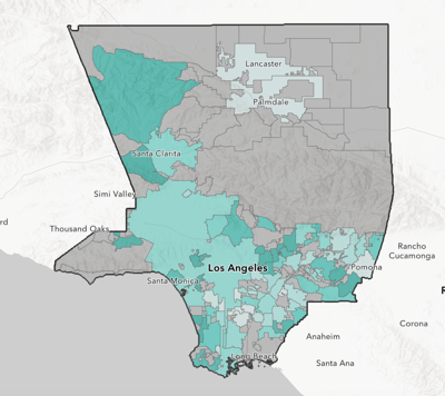 Map pf LA County
